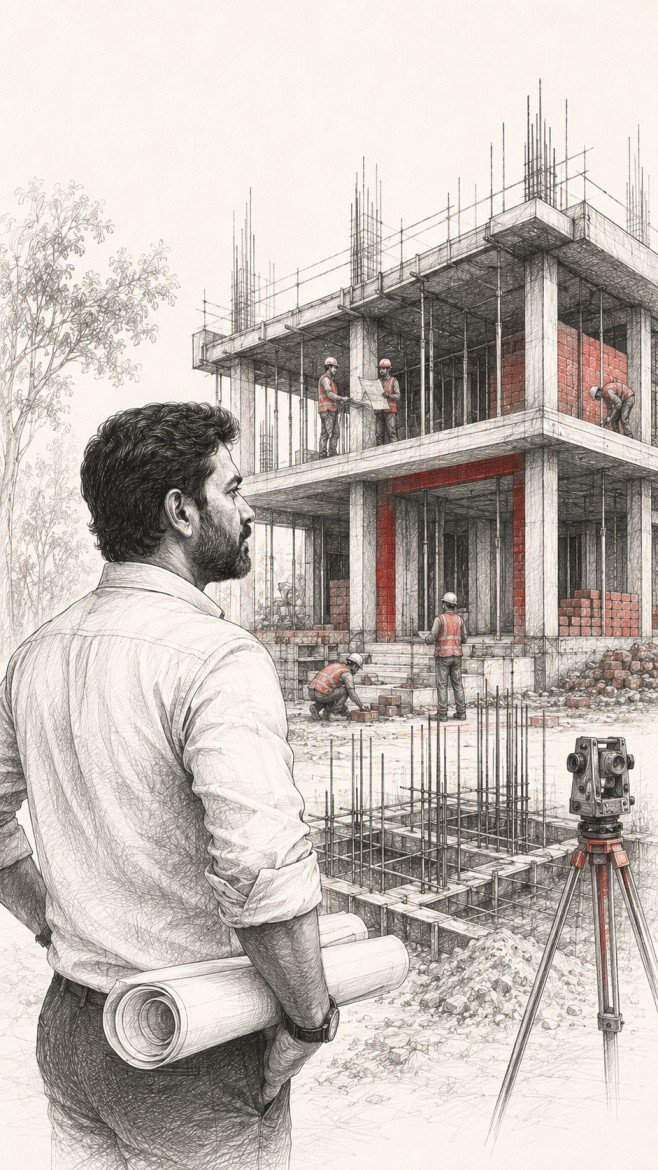 Founder managing residential construction