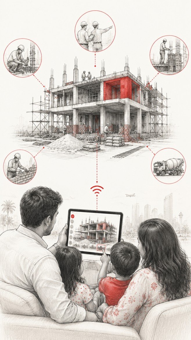 NRI family monitoring construction remotely