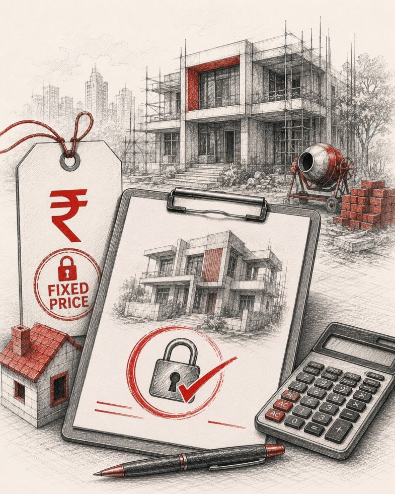 fixed price construction contract Hyderabad Trega Constructions