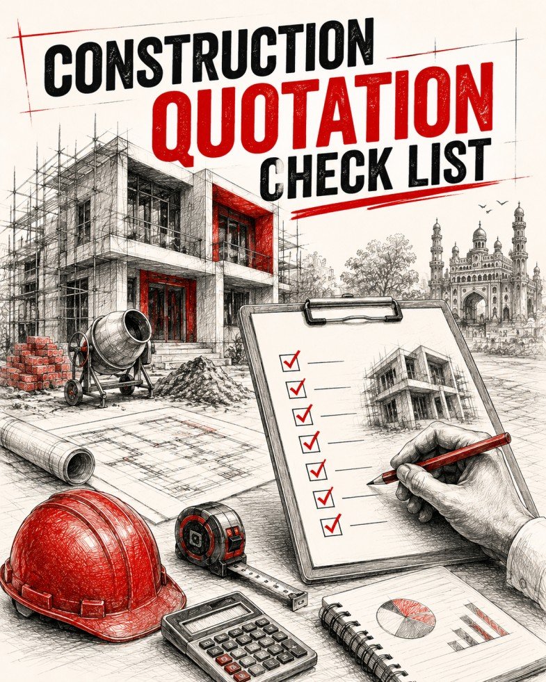 construction quotation checklist Hyderabad what to check before signing